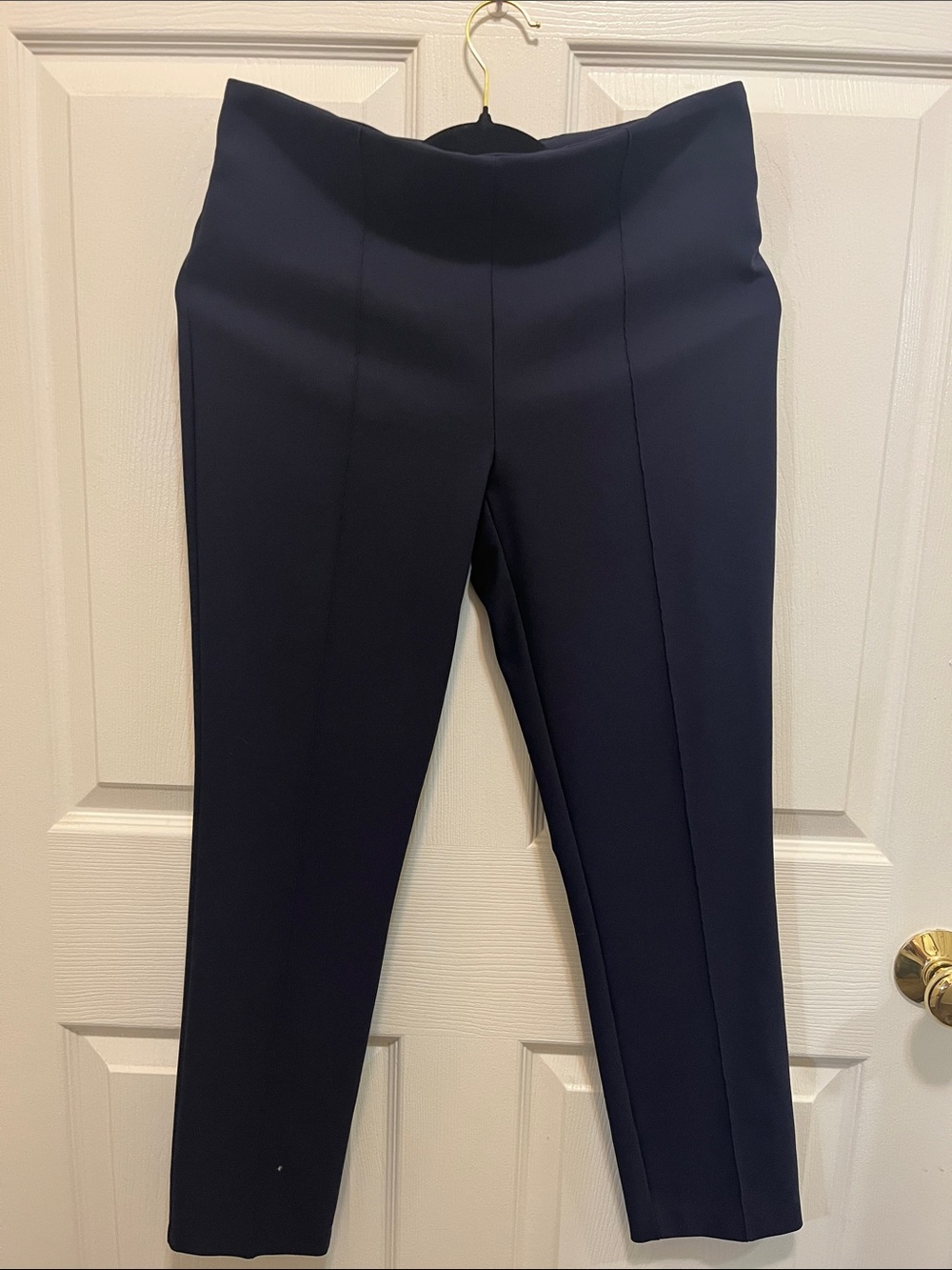 High-Waist Navy Skinny Dress Pants for Women